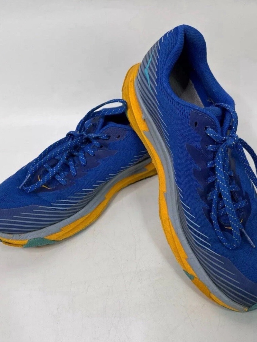 Hoka One One Torrent 2 Men's Blue and Yellow Athletic Running Shoes